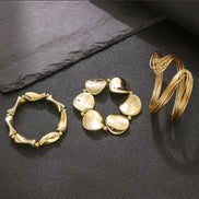 Aurelia Damen Armreif-Set mit Drei Offenen Armreifen