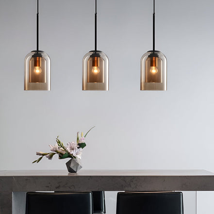 **Schicke Doppelglas Pendelleuchte – Stilvolles Licht für Ihr Zuhause** 3