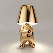GULD – LED-Tischleuchte in gold- oder silberfarbenem Design
