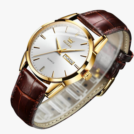 Ravello Herren Armbanduhr mit Lederarmband und Quarzwerk