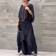 Elarisse Chiffon Zweiteiler mit weitem Bein