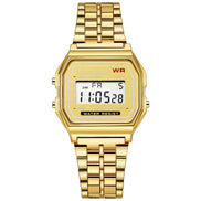 Nexiro Herren Digitaluhr mit rechteckigem Gehäuse und Metallarmband