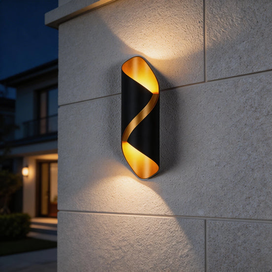 Arvion LED Wandleuchte Spiraldesign 6W Warmweiß Innen und Außen