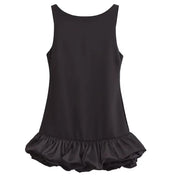 Serelia Damen Minikleid mit Volants und Offenem Rücken
