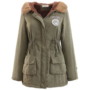 Damen Winterparka mit Kapuze und Fellkragen – Norvella