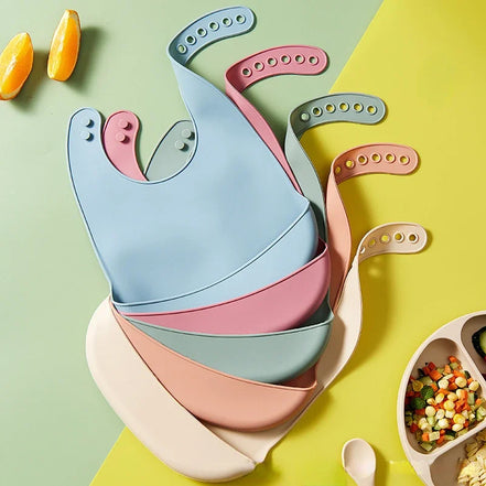 Verstellbares wasserdichtes Baby-Lätzchen – Weiches Lätzchen für den Alltag