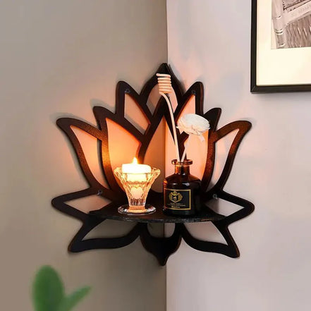 Lotus wandregal für Wandmontage aus Holz