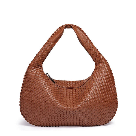 Geflochtene Damen Schultertasche aus Kunstleder – Velmira