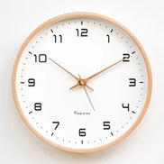 Nordello Holz-Wanduhr – Runde geräuscharme Quarzuhr (verschiedene Größen)