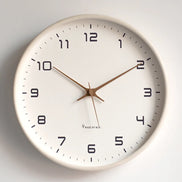 Nordello Holz-Wanduhr – Runde geräuscharme Quarzuhr (verschiedene Größen)
