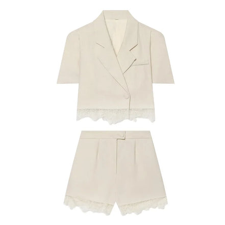 Damen-Zweiteiler mit Blazer und Shorts – Bellavique