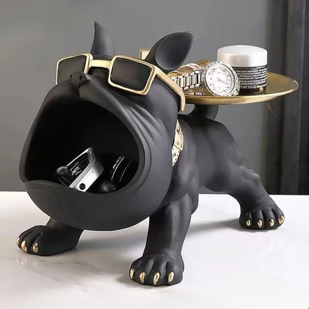 Bulva Dekofigur – Bulldoggen-Skulptur aus Kunstharz