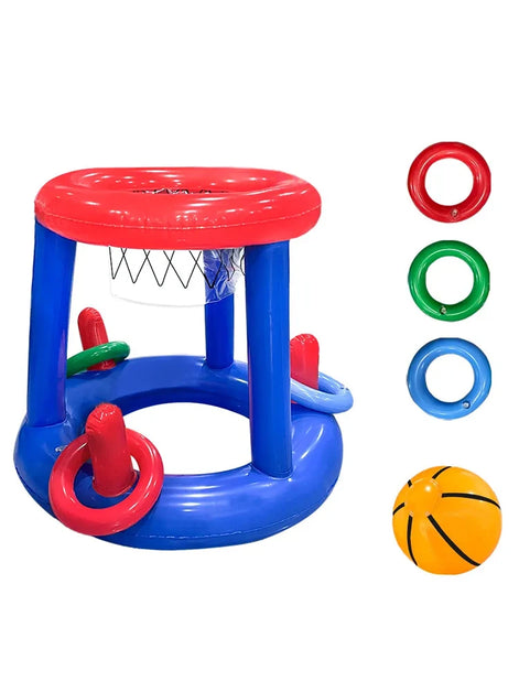 Aufblasbarer Basketballkorb mit Wurfringen für Wasserspiele – SplashHoop