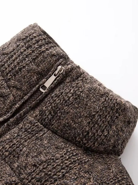 Damen Winterjacke mit Strickkragen und wattierter Füllung – Alvessa