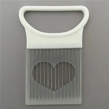 Siledo Schneidehilfe – Edelstahl-Halter für Gemüse- und Zwiebelscheiben