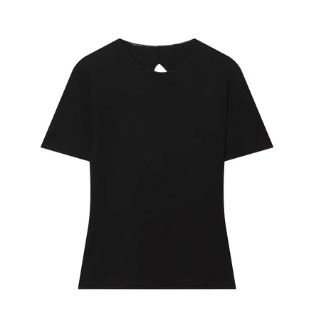 Damen-Zweiteiler mit Kurzarmshirt und Schlaghose – Elanique