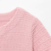 Kurzarm Strickcardigan mit Knopfleiste für Damen – LioraBelle