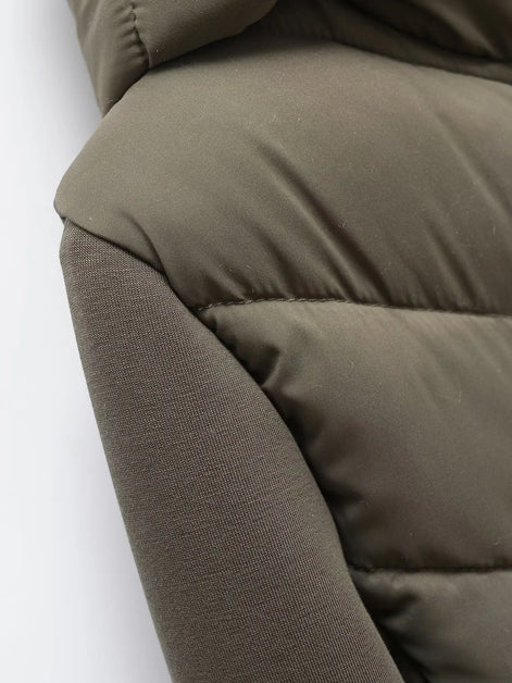 Elegante Damen Steppjacke mit Kapuze – Mireva