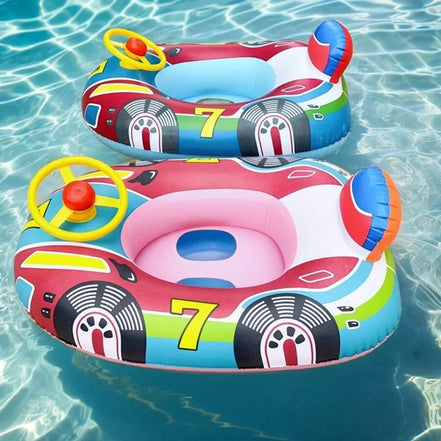 Aventino Aufblasbarer Kinder Schwimmring mit Auto-Design und Haltegriffen