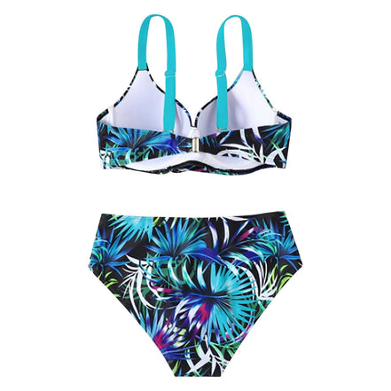 Velanique Damen Bikini Set mit Print und hoher Taille