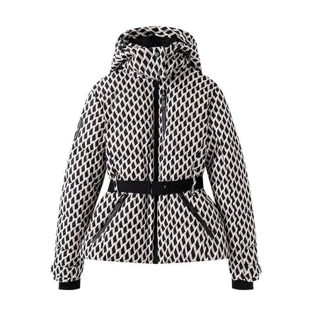Damen Winterjacke mit Kapuze, Gürtel und wattierter Füllung – Cirella