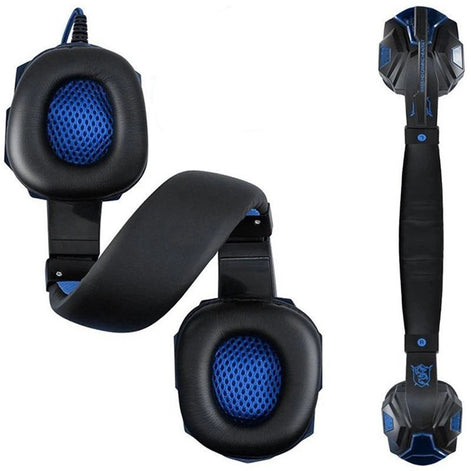 Aurexon Gaming Headset mit Mikrofon und 120° Verstellbarem Bügel