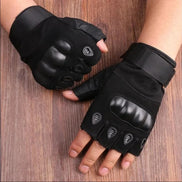 Griprex Half-Finger Sporthandschuhe aus Baumwolle und Synthetikleder