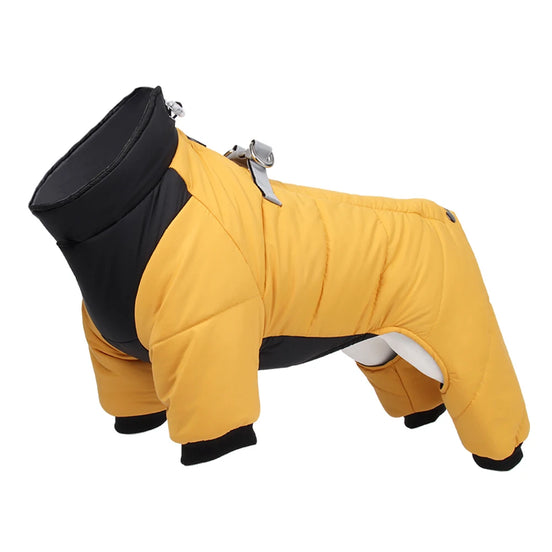 Kirevon Hunde-Winterjacke aus Polyester mit Wattierung und Ringbefestigung