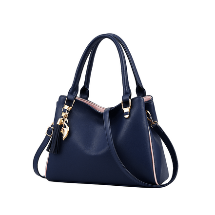 Florena Handtasche – Klassische Tasche mit dekorativen Details und verstellbarem Schulterriemen