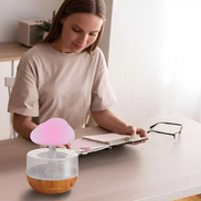 **Ultraschall Aroma Diffuser mit LED-Licht** – Beruhigender Regen-Effekt für Entspannung 5