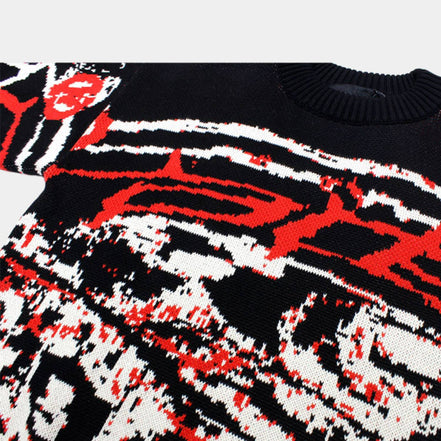 GraphiKnit Sweater – Unisex Strickpullover mit grafischem Design