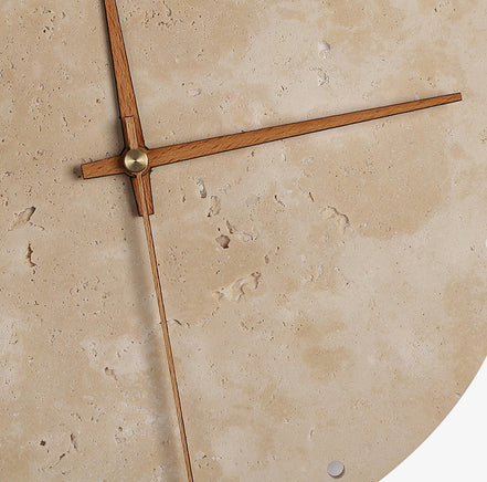 Wall Clock Travertine Lamp – Minimalist Design with Warm Ambiance 4