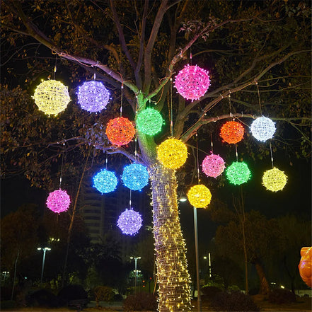Weihnachts-LED-Rattan-Kugelgirlande – Festliche Lichterkette Für Ihren Außenbereich 2
