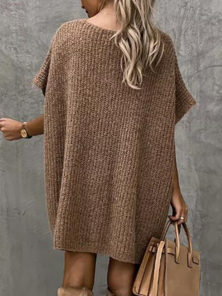 Virella Damenkleid mit V-Ausschnitt und Fronttaschen