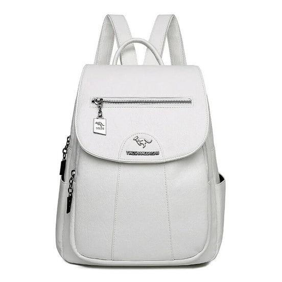Velmora Damen Rucksack mit Überschlag und mehreren Fächern