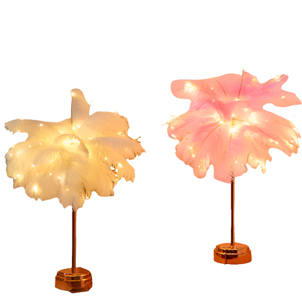 Plumina LED-Tischleuchte – Sanftes Licht Mit Stilvollem Federdesign