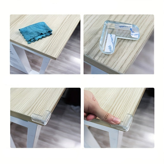 Transparente Eckenschutz-Set aus Silikon (12 Stück)