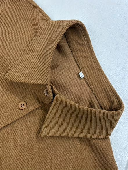 Cordalia Midi-Tunikakleid – Lockere Cord-Optik mit Brusttaschen