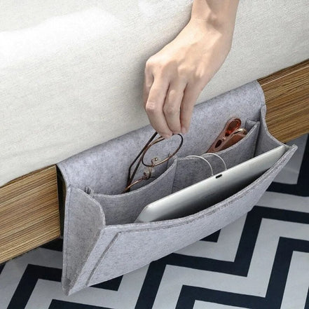 Hängende Aufbewahrungstasche aus Filz für Bett, Sofa und Schreibtisch