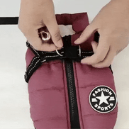 Caniflex Winter-Hundejacke mit integrierter Geschirr-Funktion