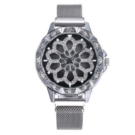 Elvoria Damen Armbanduhr mit Mesh-Armband und Quarzwerk