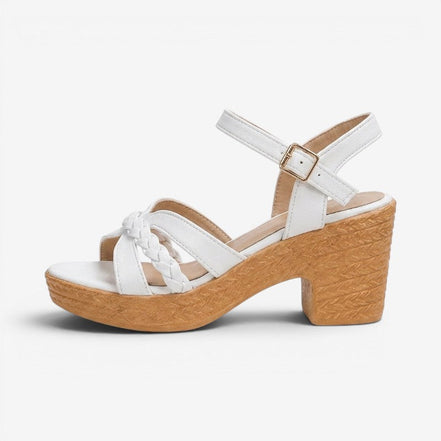 Mirelva Damen Sandalen mit geflochtenen Riemen und verstellbarer Schnalle