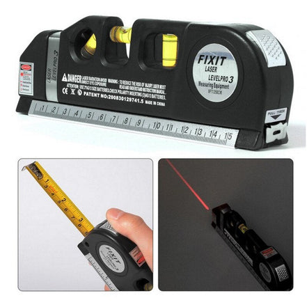 Measuro Laser Messgerät 4-in-1 mit Wasserwaage und Neigungsmesser