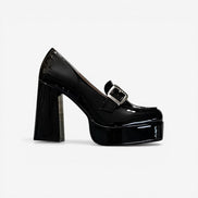 Selvina Keilschuhe – Damen Schuhe mit Keilabsatz, Schnallenverschluss und PU-Material