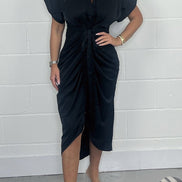 Rovienna Damen Hemdblusenkleid mit Gürtel