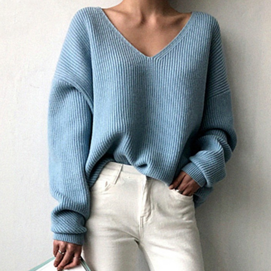Avirel Oversize Strickpullover mit langen Ärmeln und lockerer Passform für Alltag und Freizeit