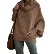 Lurexa Rollkragen Pullover mit Tasche und lockerer Passform für Alltag und Freizeit