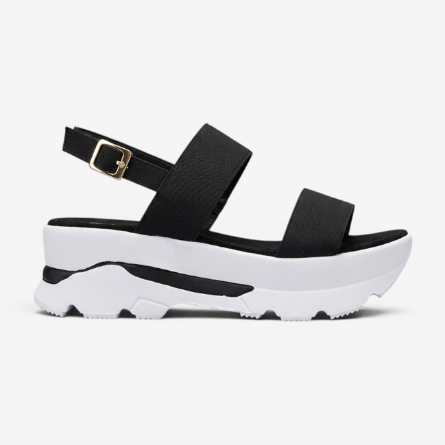 Damen Sandalen mit Offener Zehenpartie und Verstellbarem Riemen – Elenora