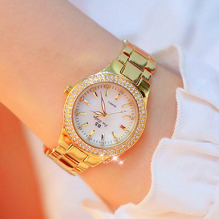 Lyravelle Damen Armbanduhr mit Quarzwerk und verborgenem Verschluss