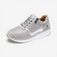 Veloria Damen Sneaker mit Seitlichem Reißverschluss und Rutschhemmender Sohle